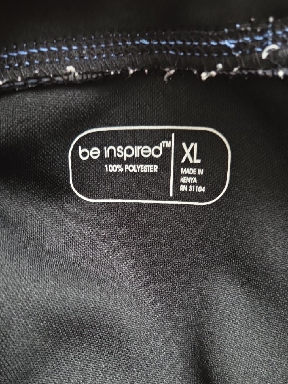 be inspired Black Sweat Pants with Blue Waistband and Drawstring Size Xl - Picture 3 of 3